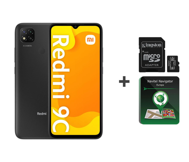 Xiaomi Redmi 9C NFC 3/64GB Grey+ 32GB microSD + Navitel - 1089574 - zdjęcie